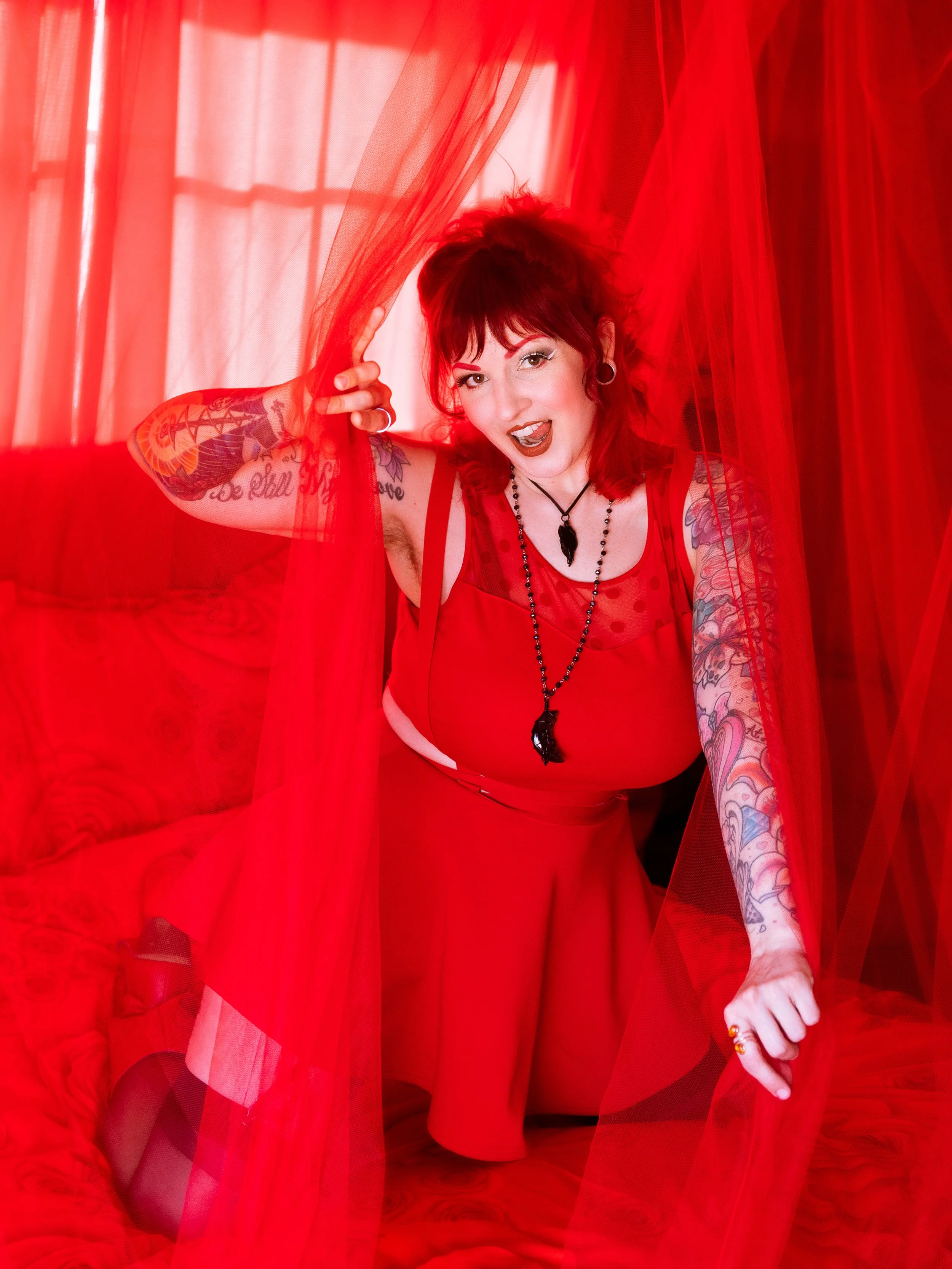  Photography by Rae Mystic Productions! Wearing Obsidian wolf necklace &amp; Beaded Obsidian sheen Crescent moon necklace! 