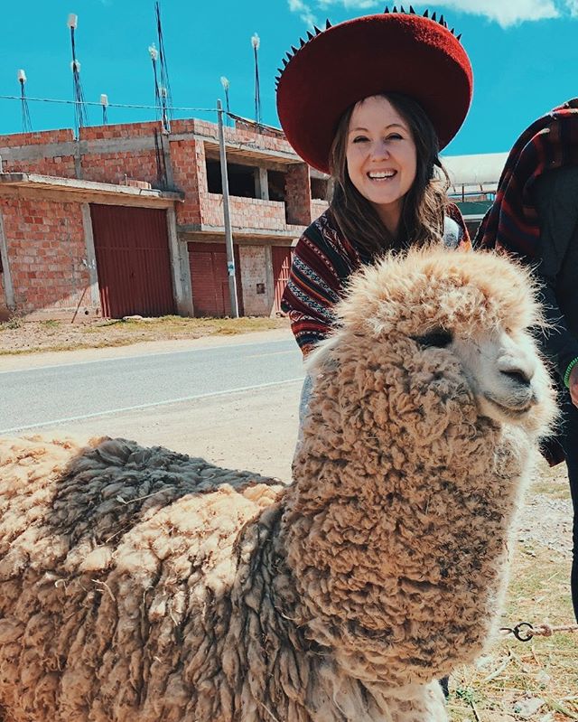 Back in Nashville and missing our adventures in Peru so much already. This was a definite highlight, being dressed by the locals after a weaving demonstration and posing with the sweetest llama there ever was.