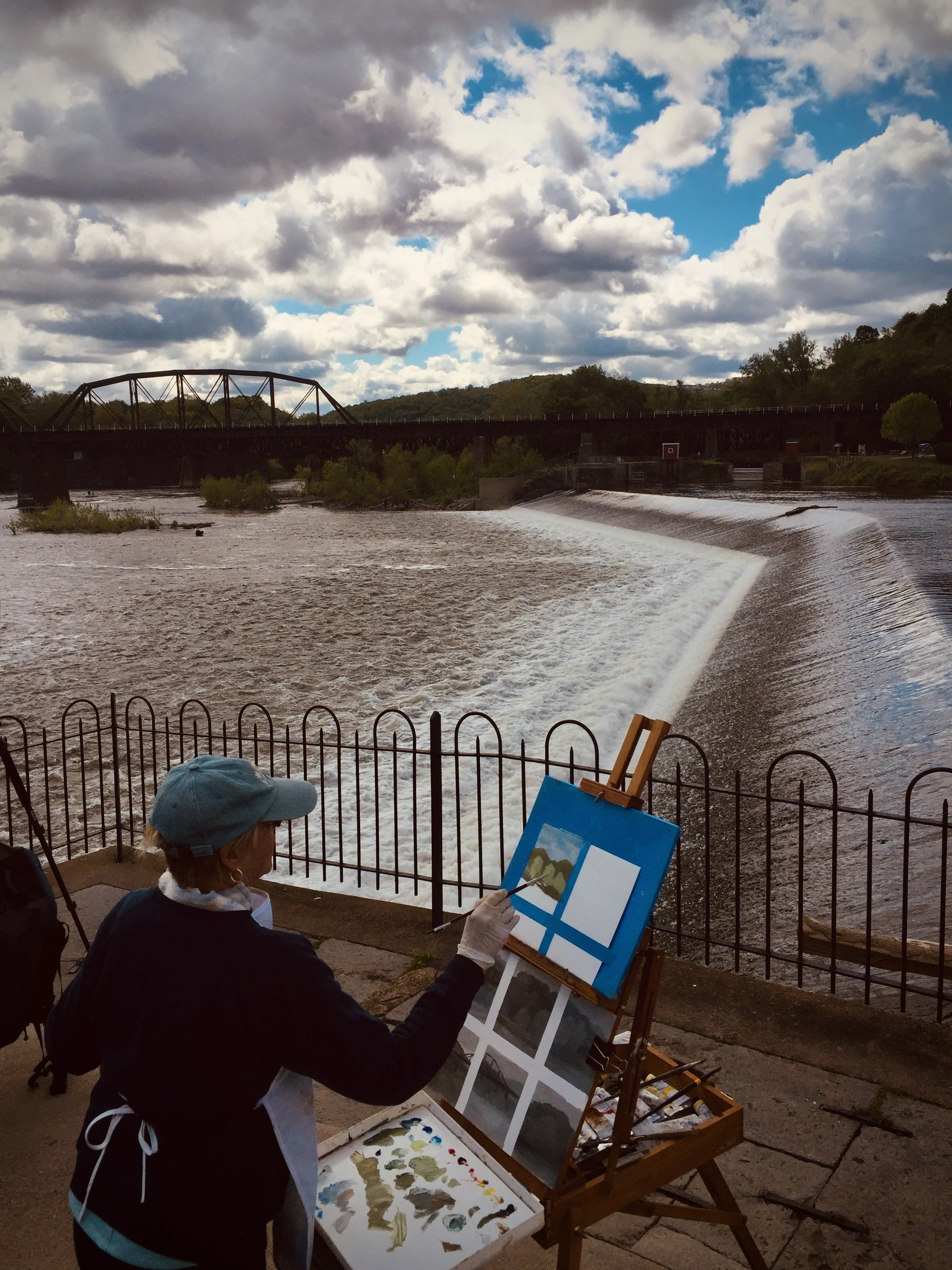 Scott Park on the perch over the falls