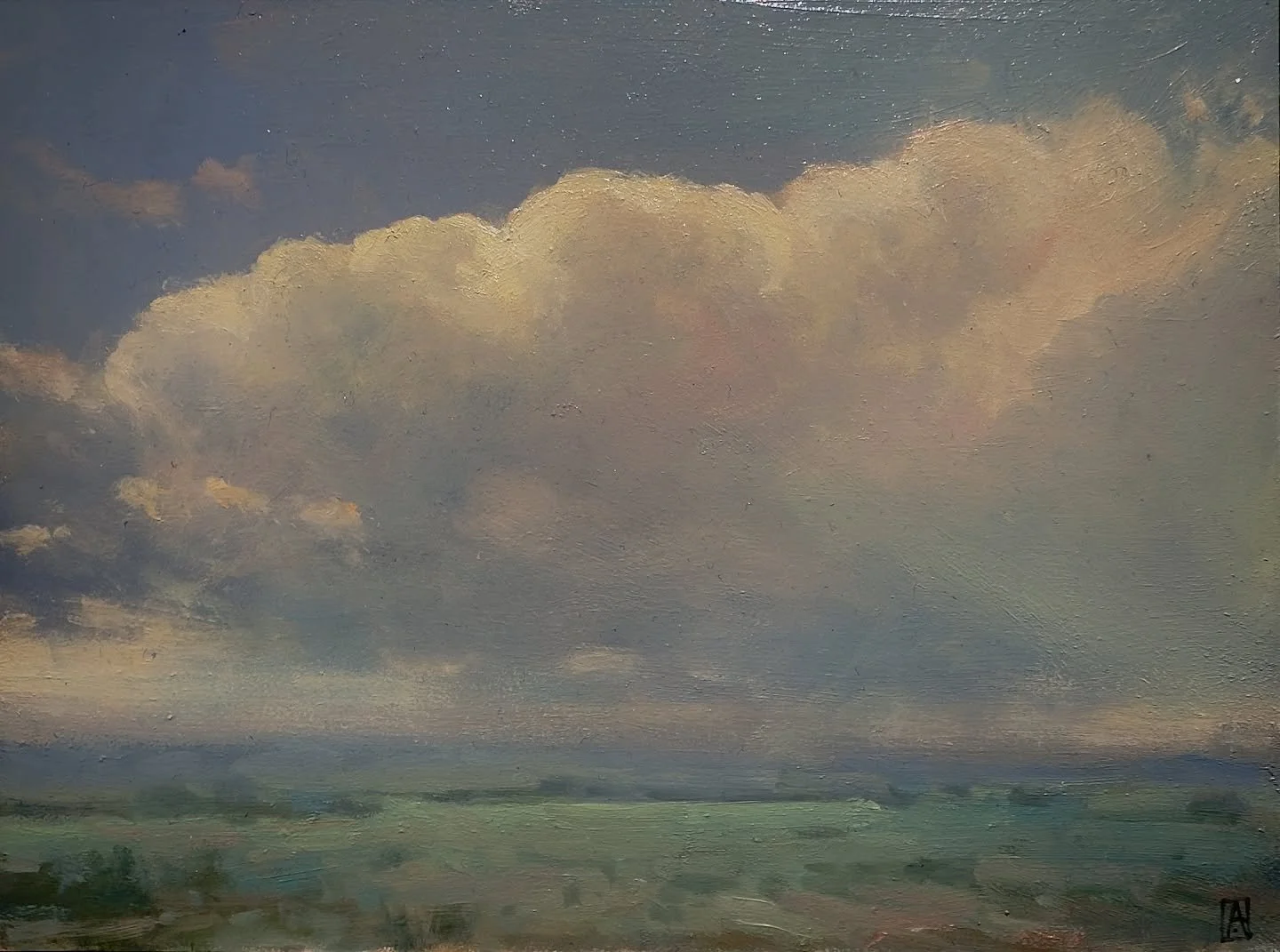Only one spot left in my summer workshop! Come join me at my studio in Easton,Pa from July 11-15 for the entire SCLA experience. Link in bio to read all about it. 
-
-
-
#skyandcloudsandlandandair #eastonpa #paintingworkshop