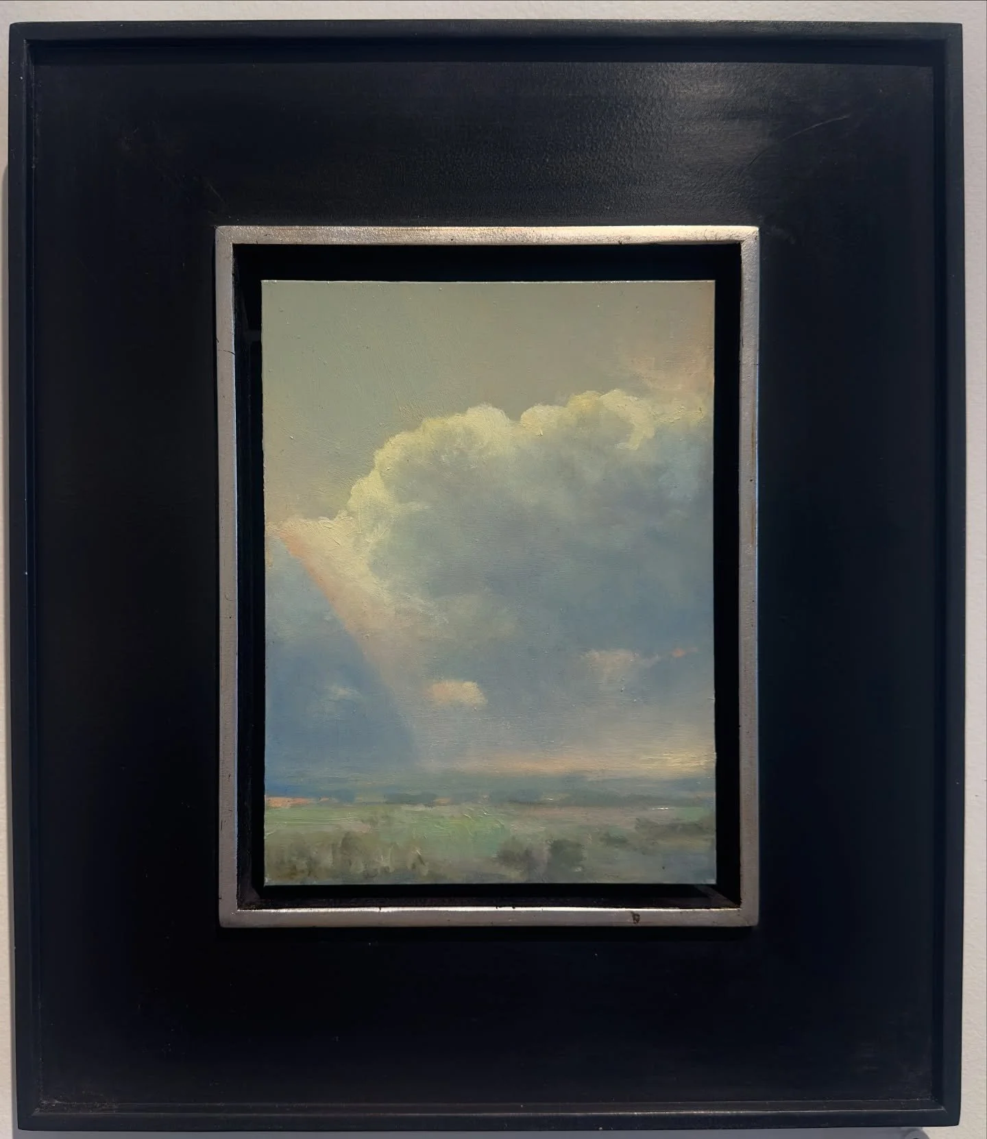 More small works in the AfterLight series. Love painting this size&mdash;6x8 inches on panel. These are framed in my favorite frame from @tobiasmade_ and I&rsquo;m so thankful for the great work they do. 

Last week to see these at the @dutotgallery 