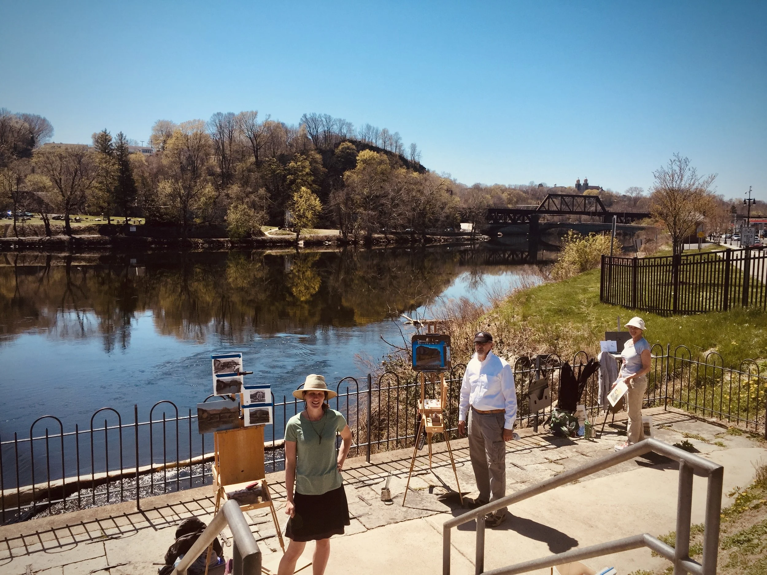 Scott Park on the perch over the falls