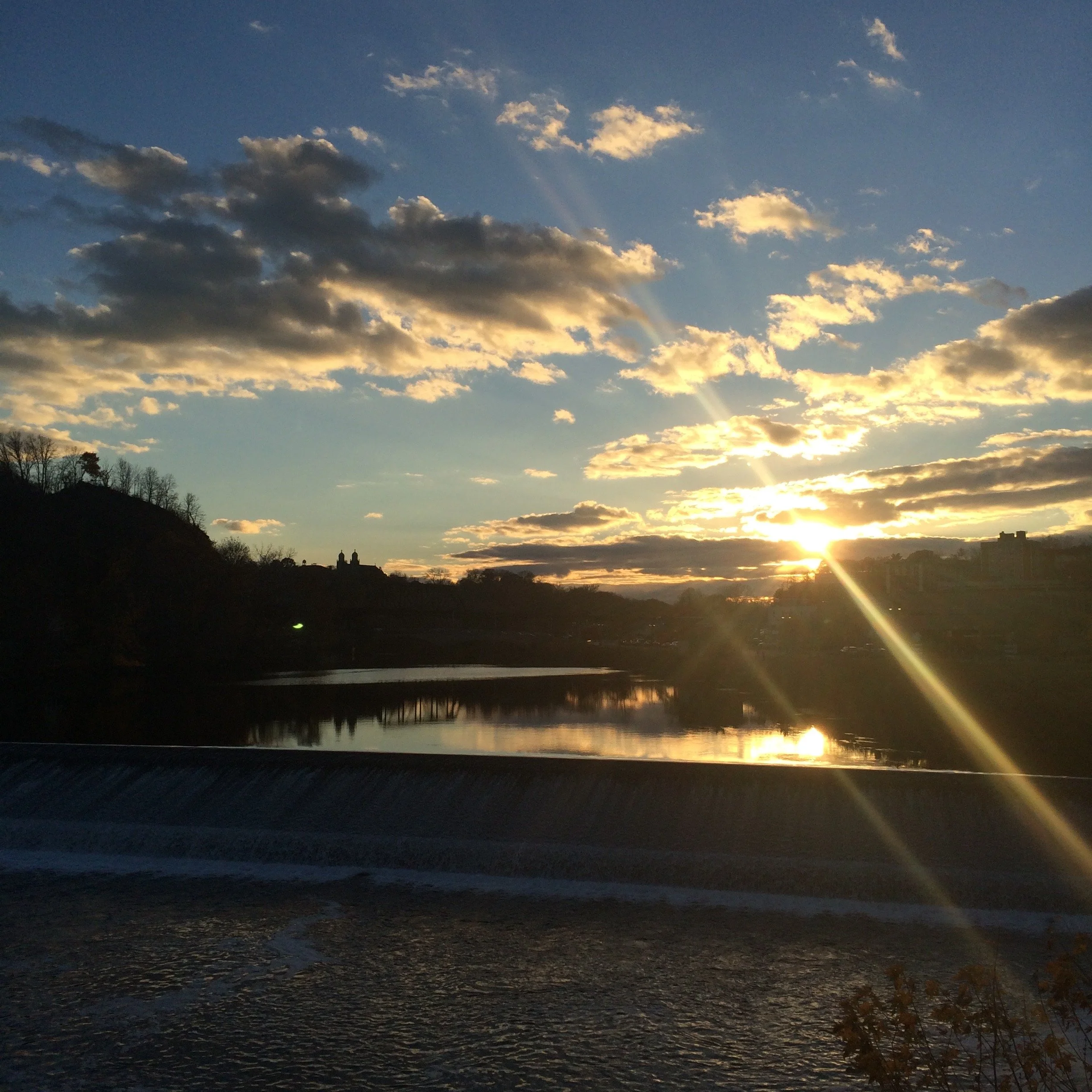 Sunset from my favorite seat at Scott Park