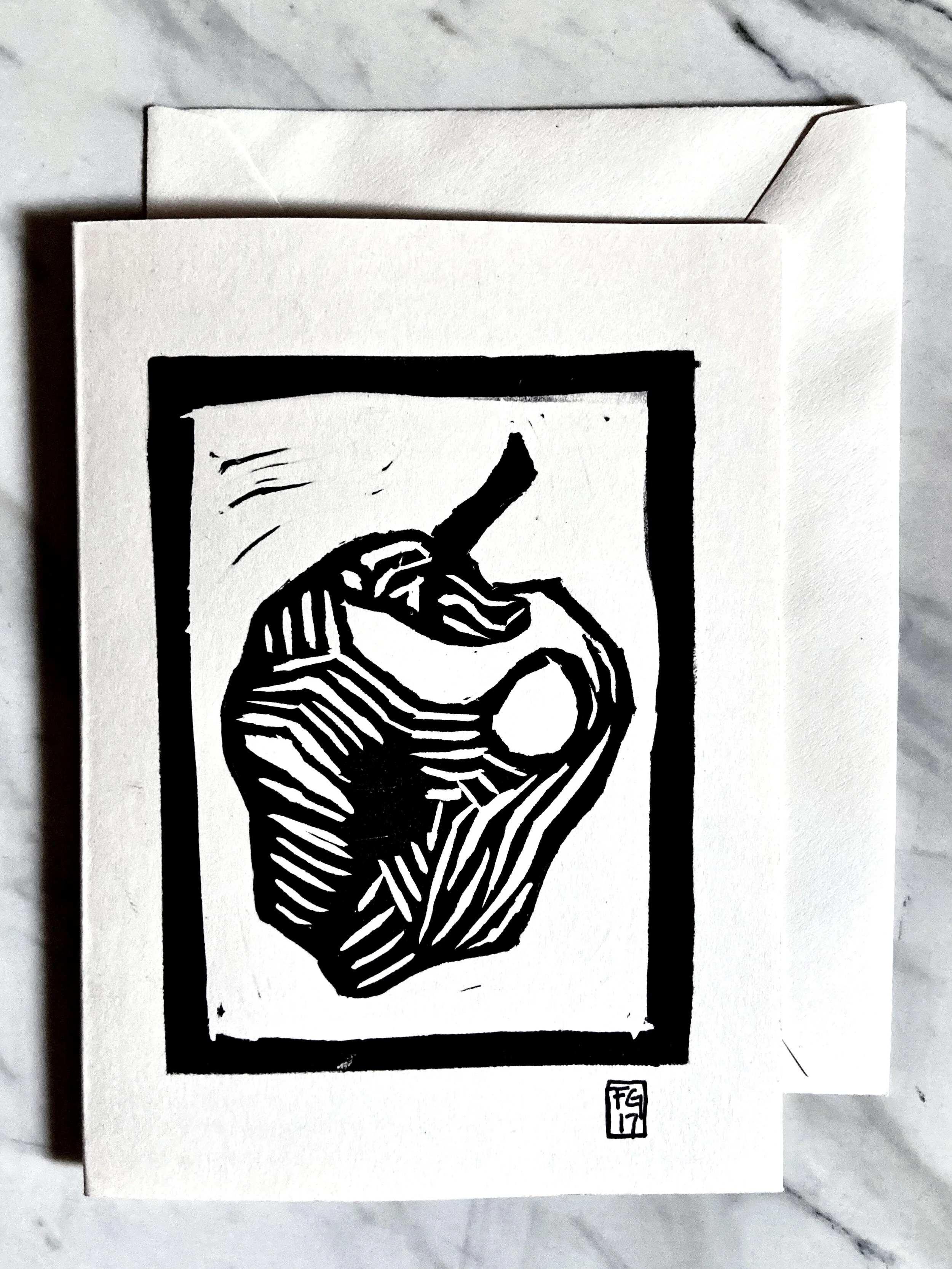 Apple Notecard with Envelope, Set of 4