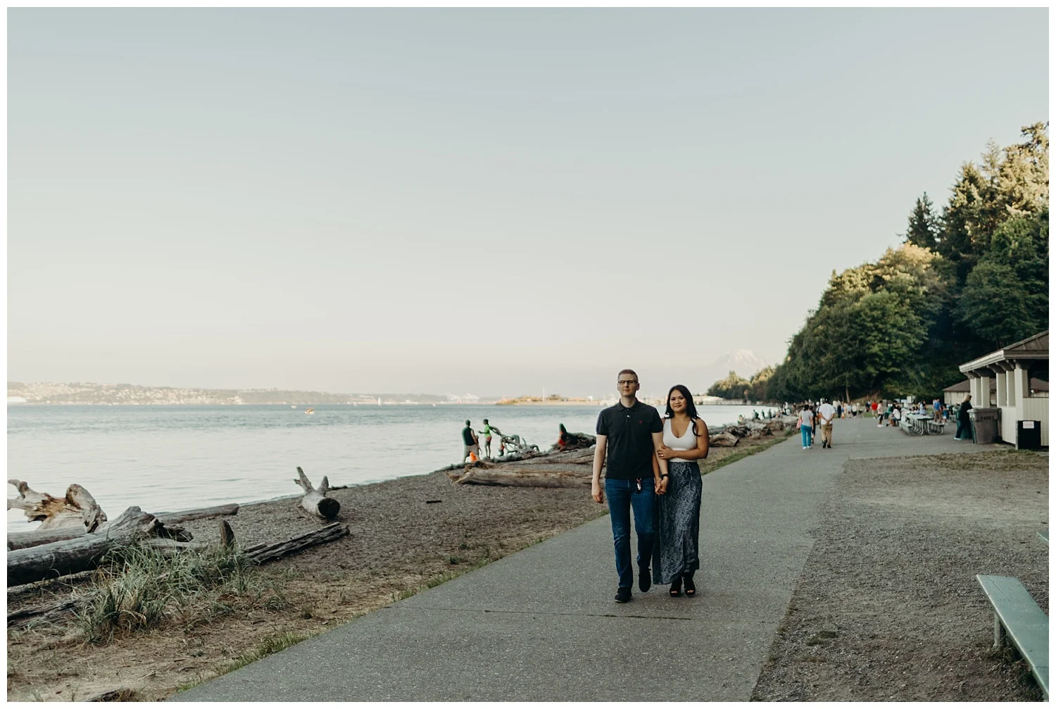 Jaynah and Kevin Point Defiance Rose Garden Owen Beach Tacoma Washington Engagement Session (24).jpg