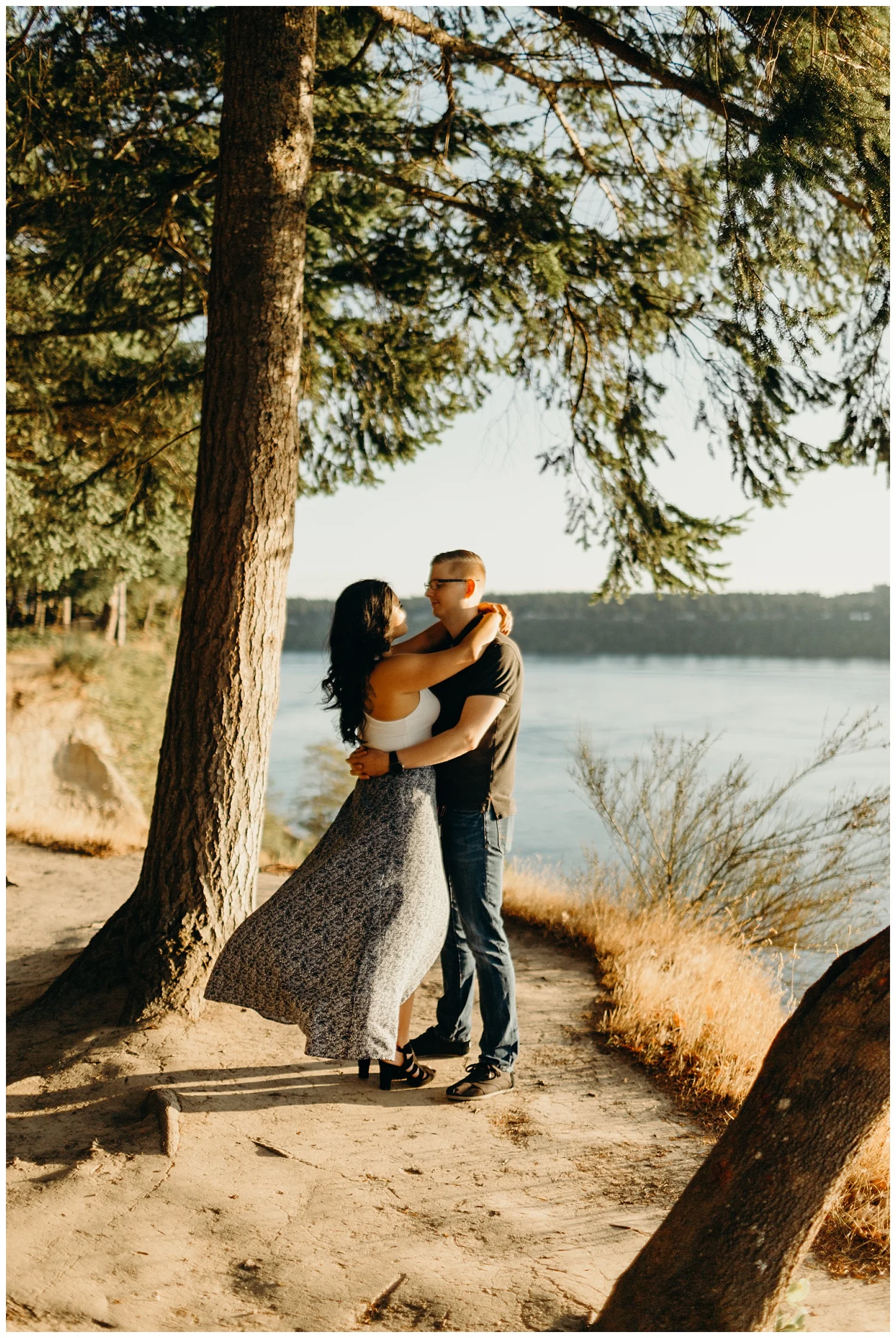 Jaynah and Kevin Point Defiance Rose Garden Owen Beach Tacoma Washington Engagement Session (62).jpg