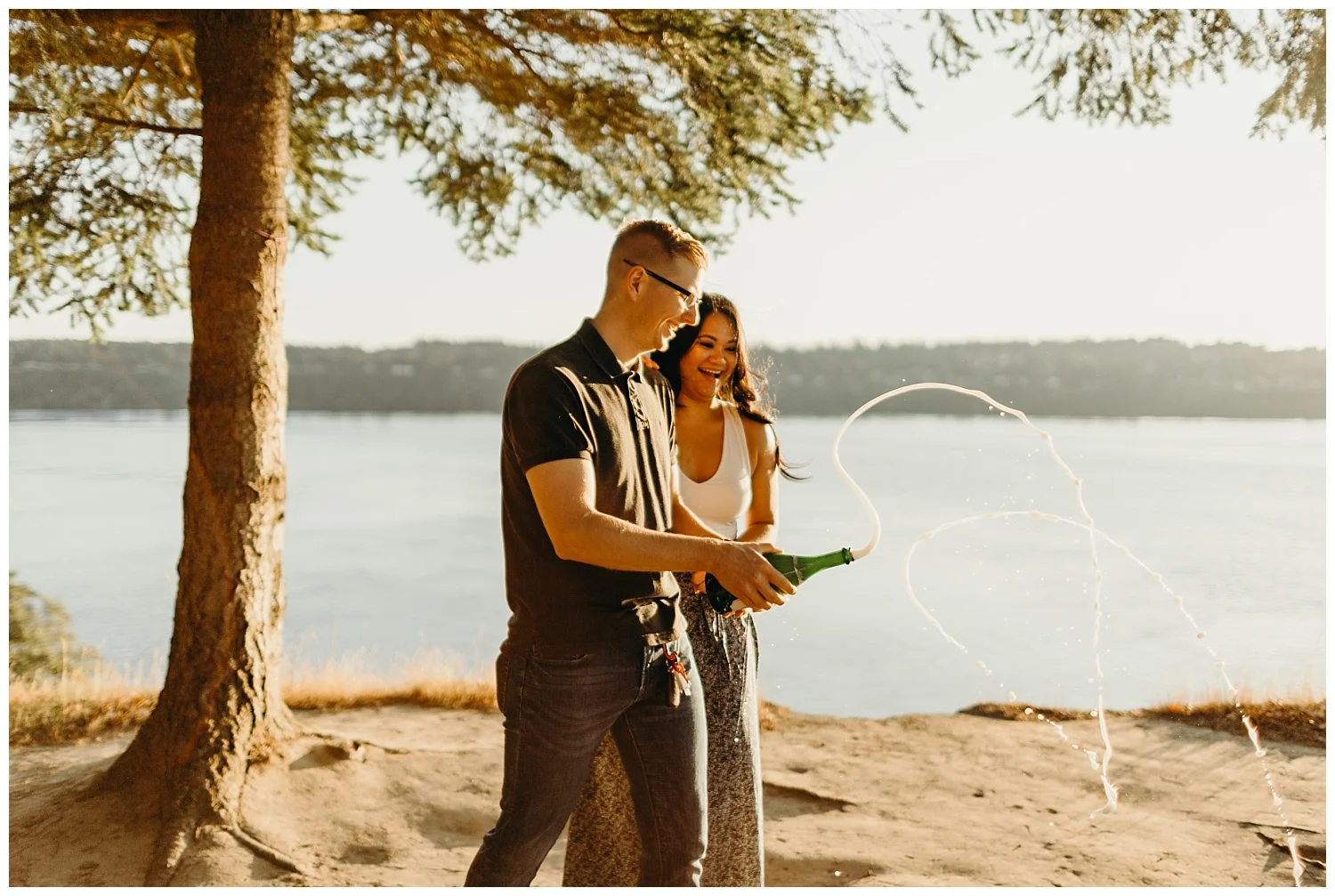 Jaynah and Kevin Point Defiance Rose Garden Owen Beach Tacoma Washington Engagement Session (66).jpg