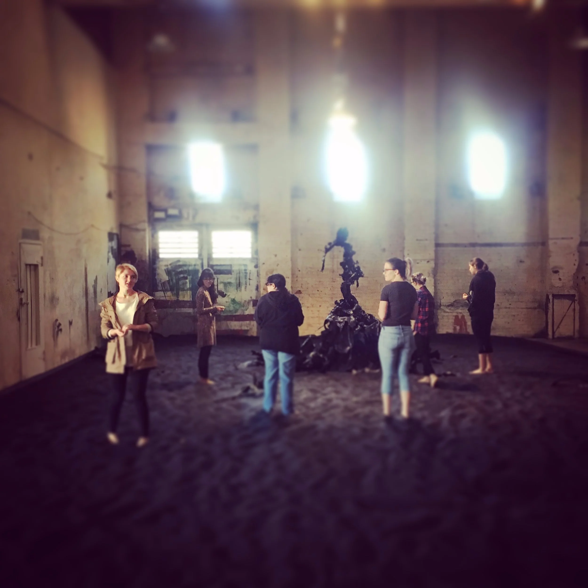  University students wander through the artwork, each carrying a handful of pellets. (Image credit: Rosburg)  ****   A SHORT ESSAY about  Omega  by Regan Rosburg     “The Interlocutors: Why Artists are Crucial in the Fight to Stop Climate Change”    
