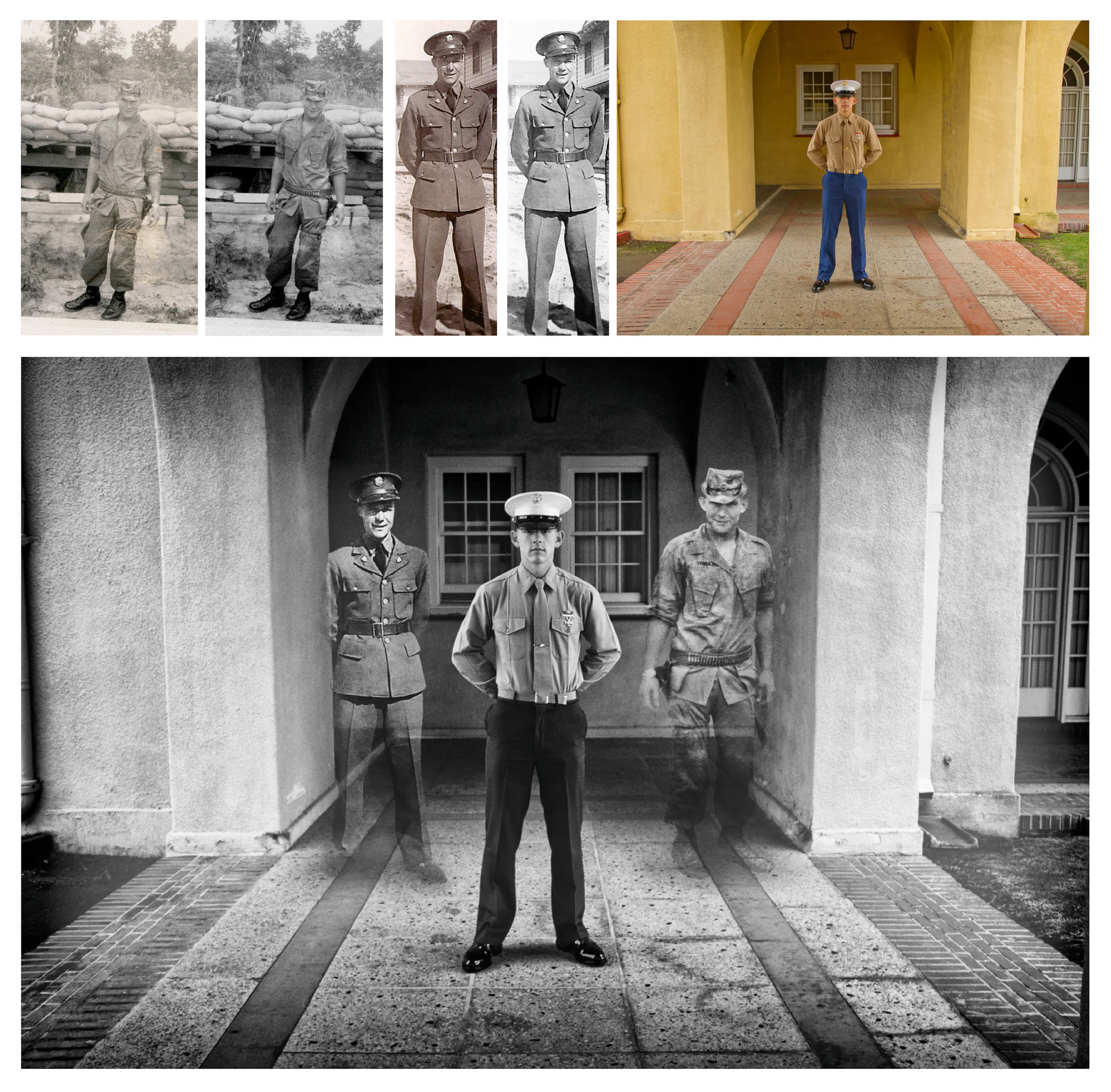 Multi Generational Military Portrait