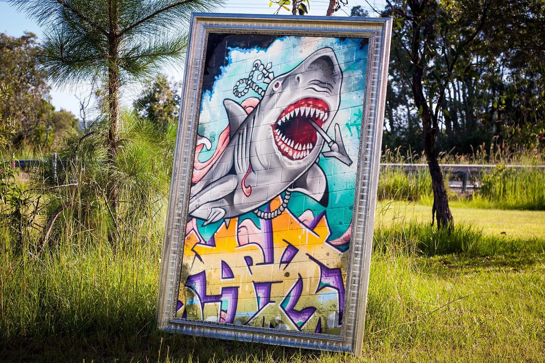 Contemporary Frame with Antique Mirror