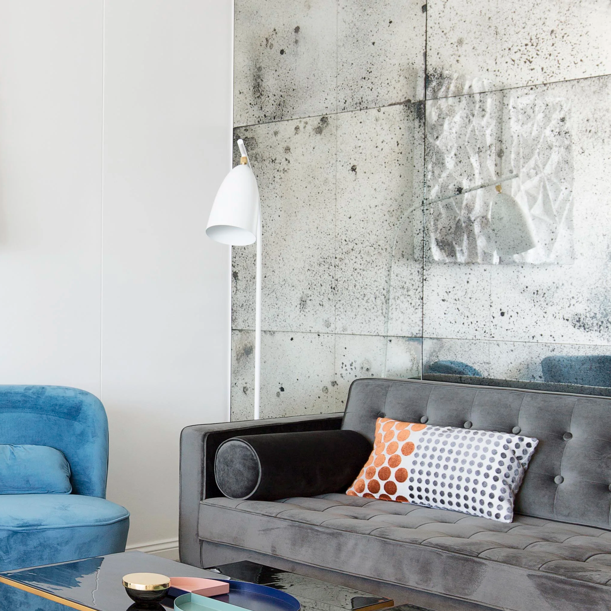 Brixton+Antique+Mirror+Glass+Feature+wall