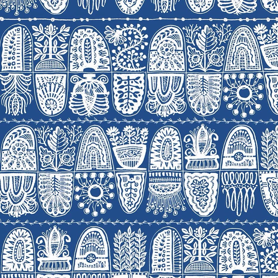 'Kuperad' blue & white 27
