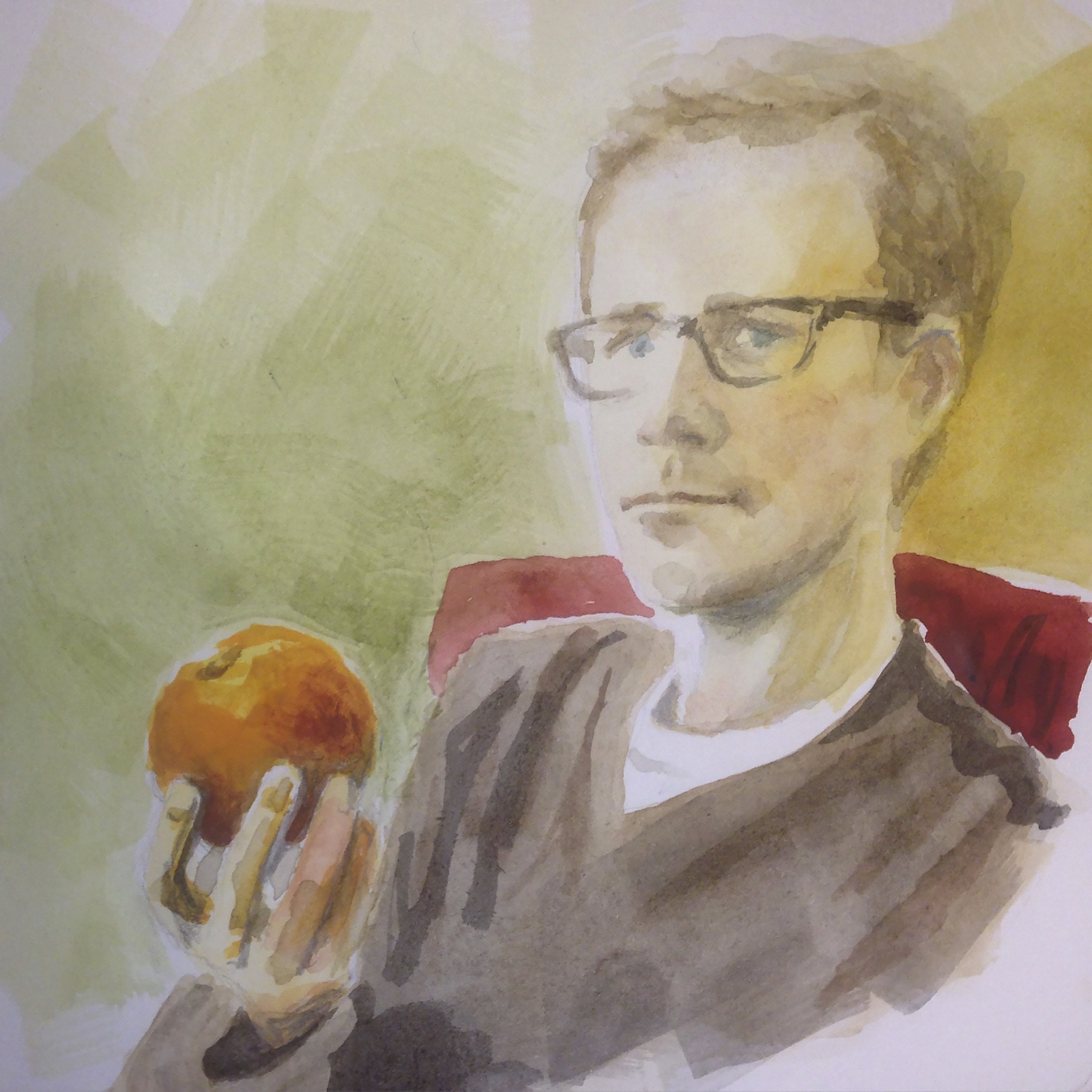Toby with peach