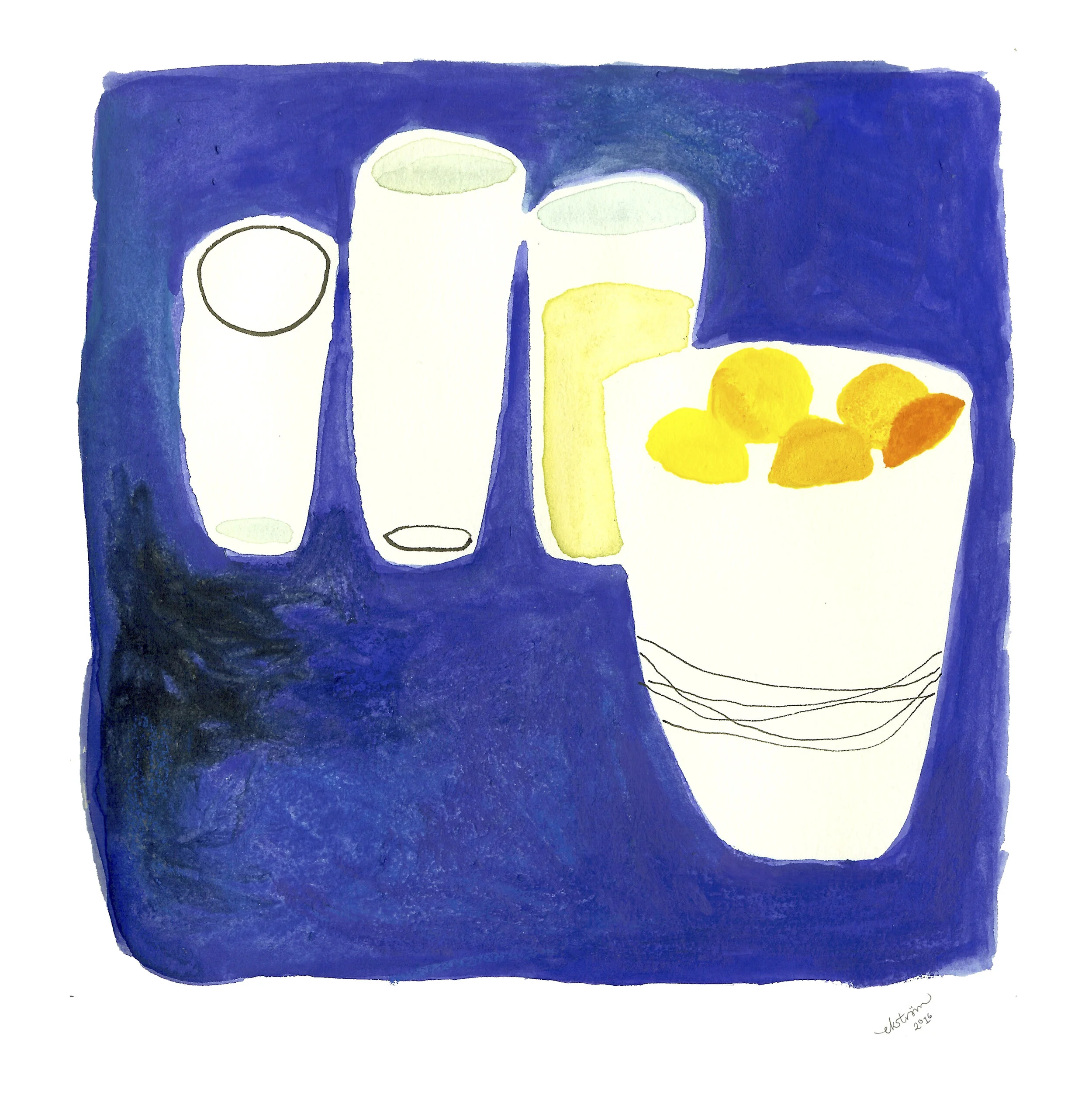 Lemonade on blue