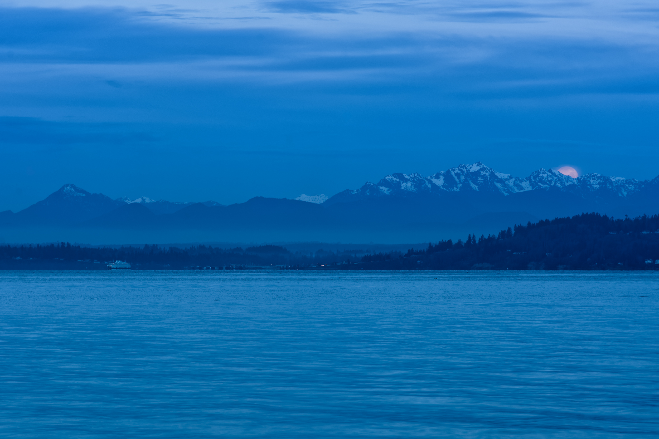 Moonset Over Mount Constance