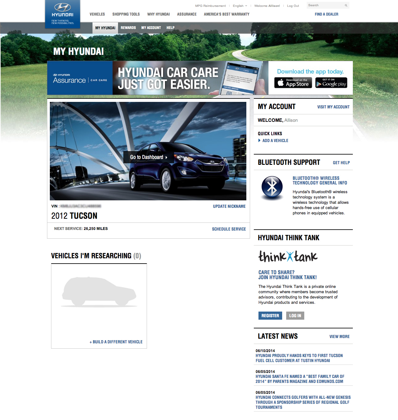 Existing Owner's Website