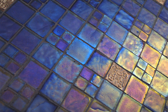CUSTOM GLASS TILE DESIGN FOR THE HALL