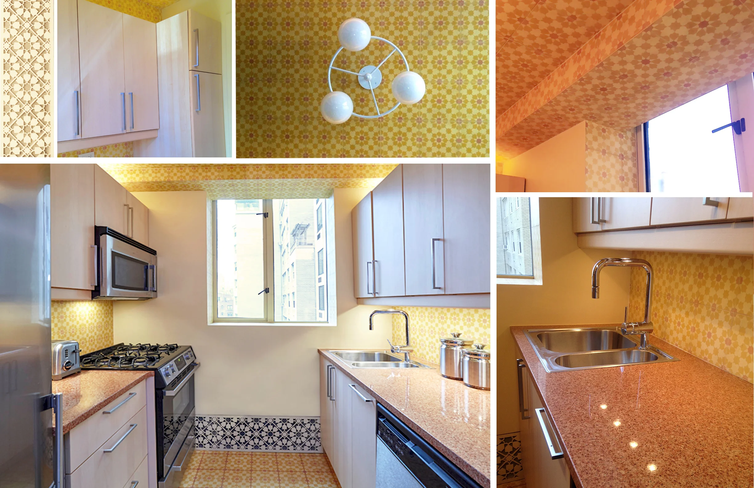 FEZ TILE CEILING, BACKSPLASH, FLOOR