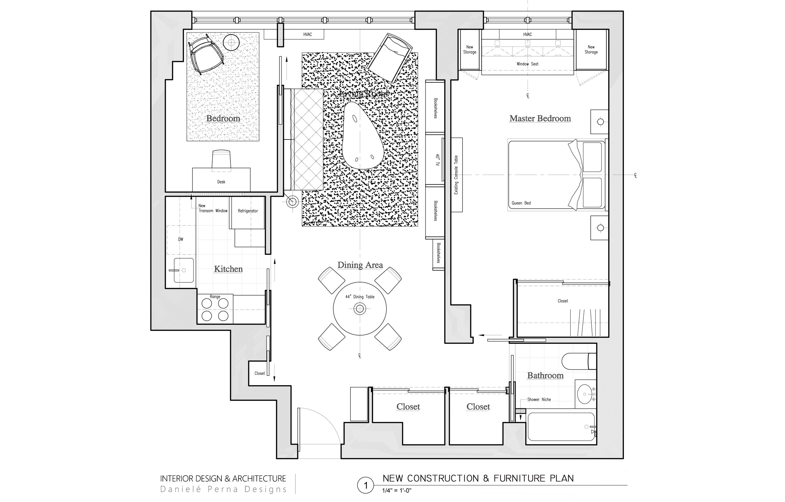 INTERIOR ARCHITECTURE: TWO BEDROOM RESIDENCE  (Copy)