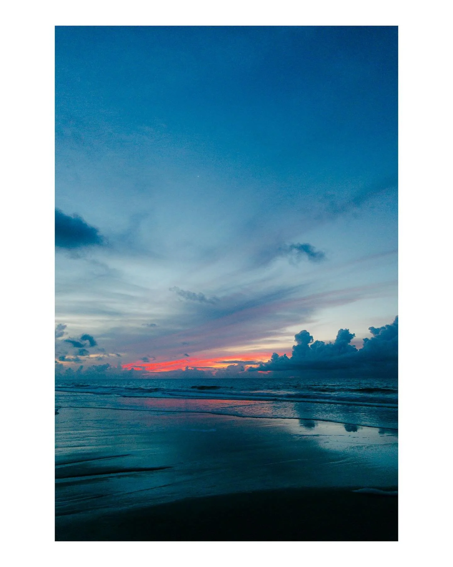 The body is not always willing but when it is I try to get to the silver-draped coastline before the rest of the world and it’s hurry and fervor come for us and at 4am it’s even early for the early birds so I sit by the lifeguard tower an