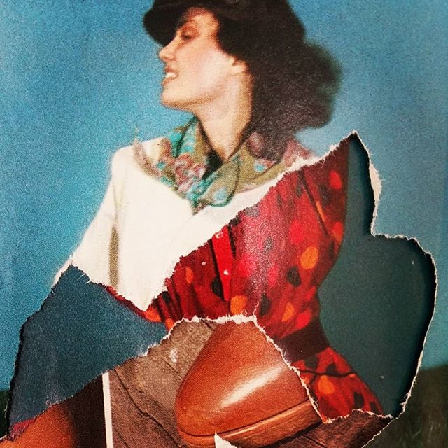 Collage, 2017 #ehryntorrell
.
.
.
.
.
#collage #BritishVogue #thenewvogue #tornup #fragmentation #fashionmodels #fashionweek #fashionphotography #fashioneditorial #1977 #feministkilljoy #feministarthistory #scarf #leatherboots #reddress #polkadots #f