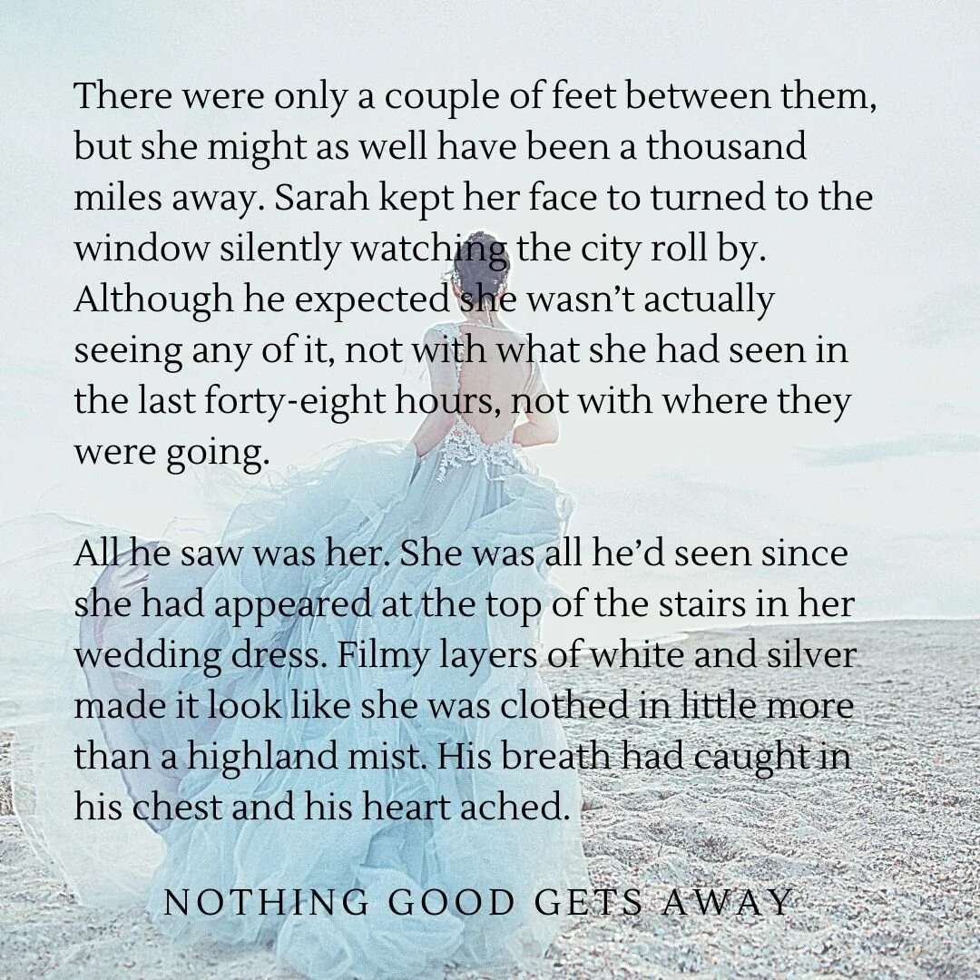 There were only a couple of feet between them, but she might as well have been a thousand miles away. Sarah kept her face to turned to the window silently watching the city roll by. Although he expected she wasn’t .jpg