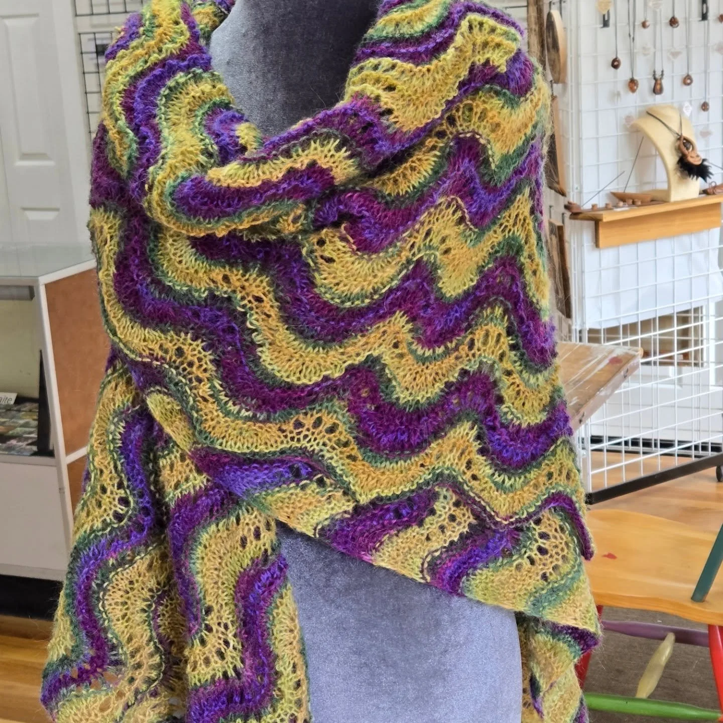 I just added a section to my online store for wearables. These are the first three items, but I'll be adding more through the week. #fiberarts #shawls #scarves #handmade