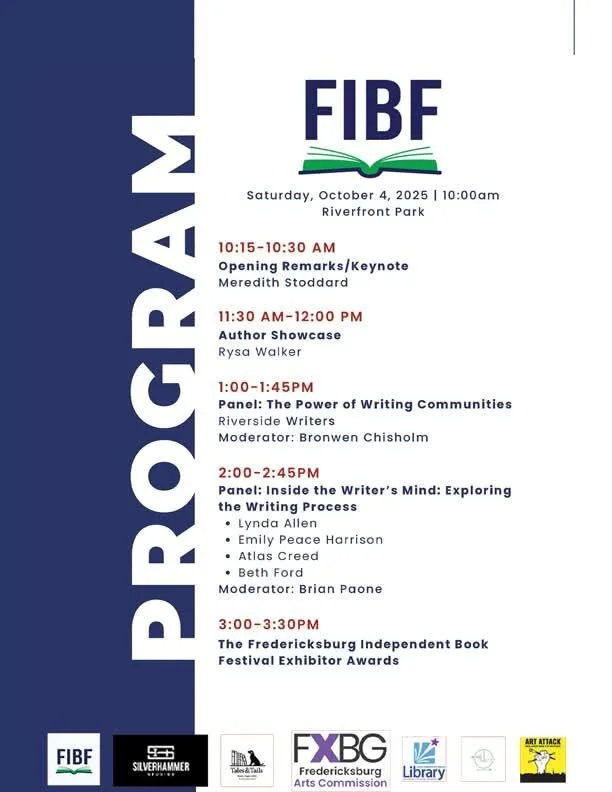 Just put the final touches on my opening remarks for the Fredericksburg Independent Book Festival. Be sure to get there by 10:15 for the kickoff.