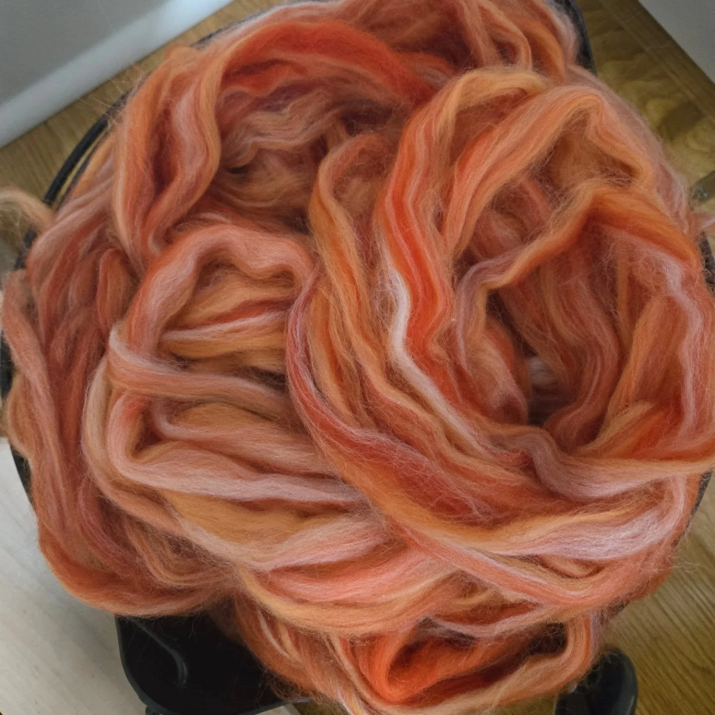 New colorway all prepped for my #MixandMatchMerino line. #handspunyarn #spinnersofinstagram