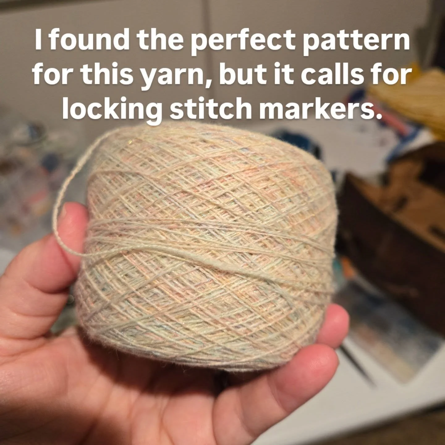 I've been making a lot of these stitch markers lately, but I haven't put them on my website yet. That's on my to do list for this week. Today, I'm taking a break from knitting. But the cast-on is coming. #stitchmarkers #knittingaddict #handspunyarn