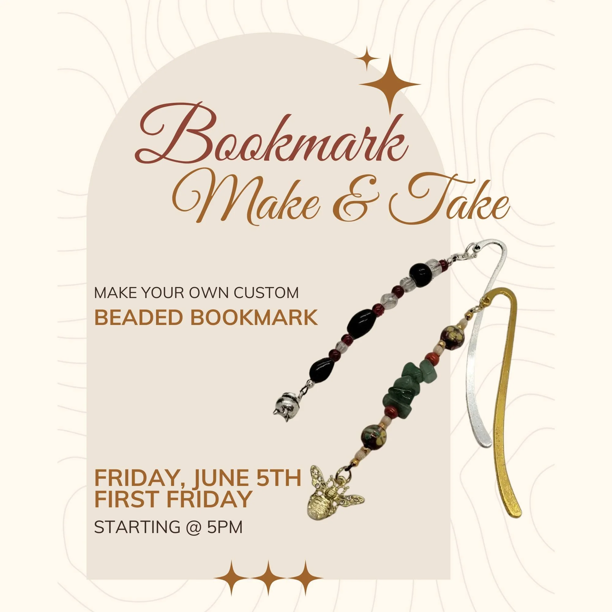 Love books and crafts? Join me the evening of June 5th at Canal Quarter Arts in Fredericksburg, VA. Make your own custom beaded bookmark. I'll bring the supplies and know-how. You bring your imagination. Let's have some fun and get creative. #craftcl