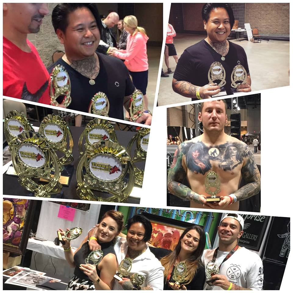  The Shop took 6 Awards at the 2015 Tommy's Tattoo Convention in Hartford, Connecticut. 