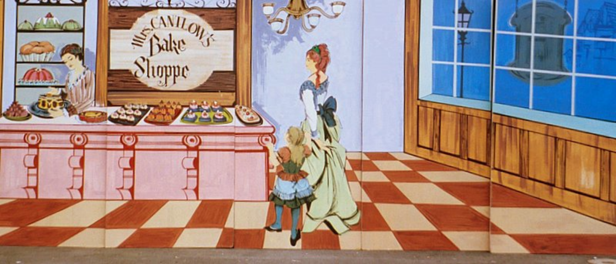 Bakery Scene- Old style bakery with and indoor perspective. Measures 8 ft high and 20 ft wide