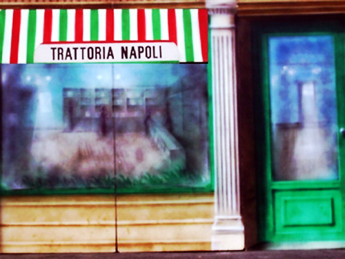 Front of Italian Bakery, 8' high and 12' wide, foamcore