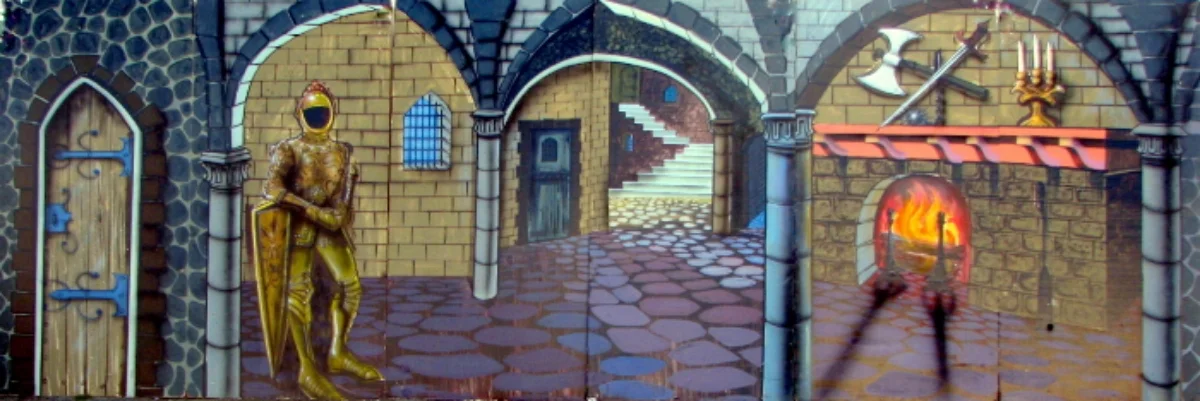 Medieval Castle 2: 8' high and 24' wide, foamcore