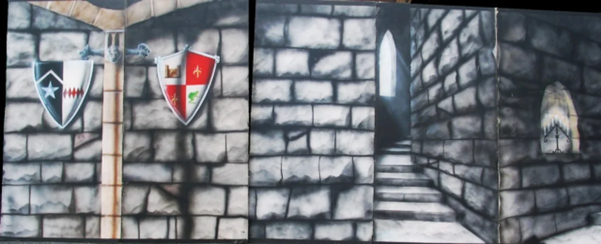 Medieval Castle 6: Scene is 8' high and 20' wide, foamcore