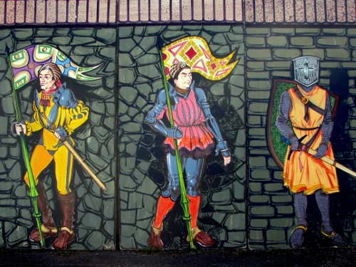 Medieval Knights: measures 8' high and 12' wide, foamcore