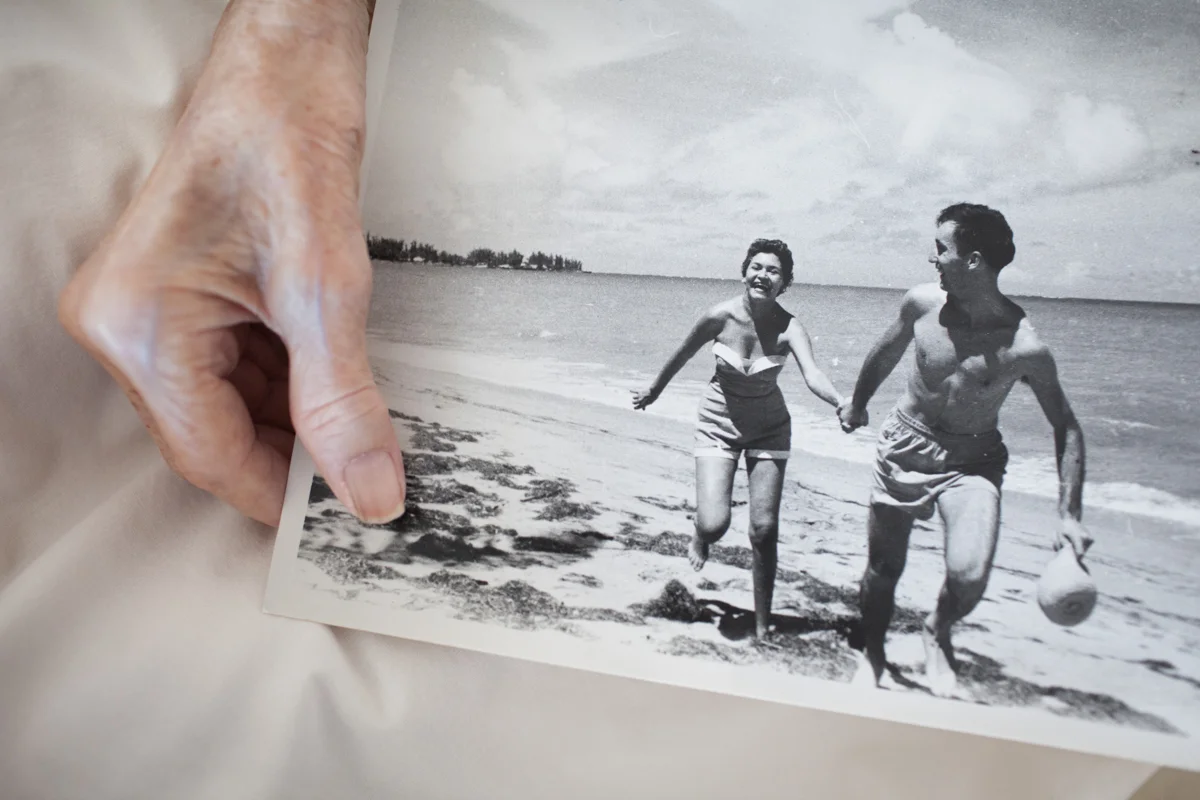 Mom Holding Dad's Favorite Photograph