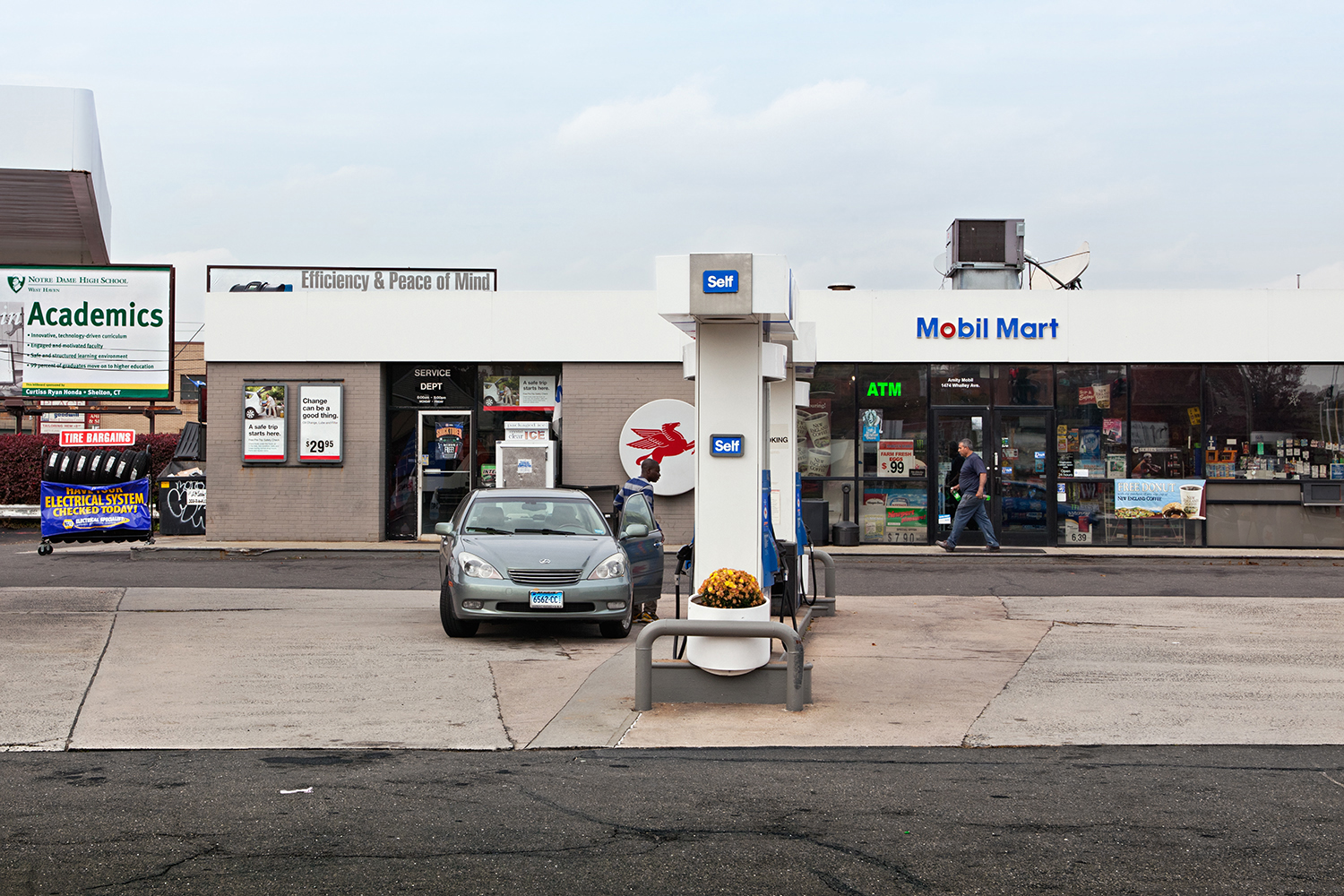   Mobil Mart.&nbsp;Amity Road, CT,&nbsp; 2010  Archival fiber inkjet print mounted to yellow sintra  32 x 48 inches 