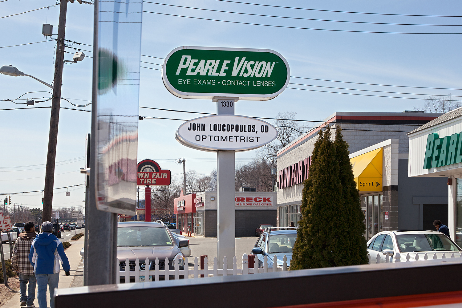   Pearle Vision. Boston Post Road, CT,  2011  Archival fiber inkjet print mounted to yellow sintra  20 x 30 inches 