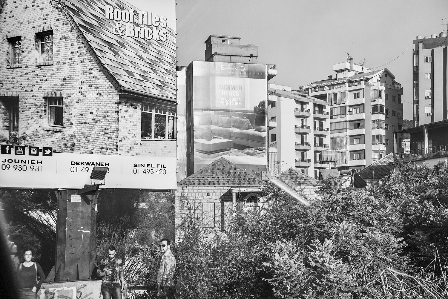   Roof Tiles/Bus Stop.  Beirut, Lebanon, 2018  Archival Fiber Inkjet Print   16 x 24 inches 