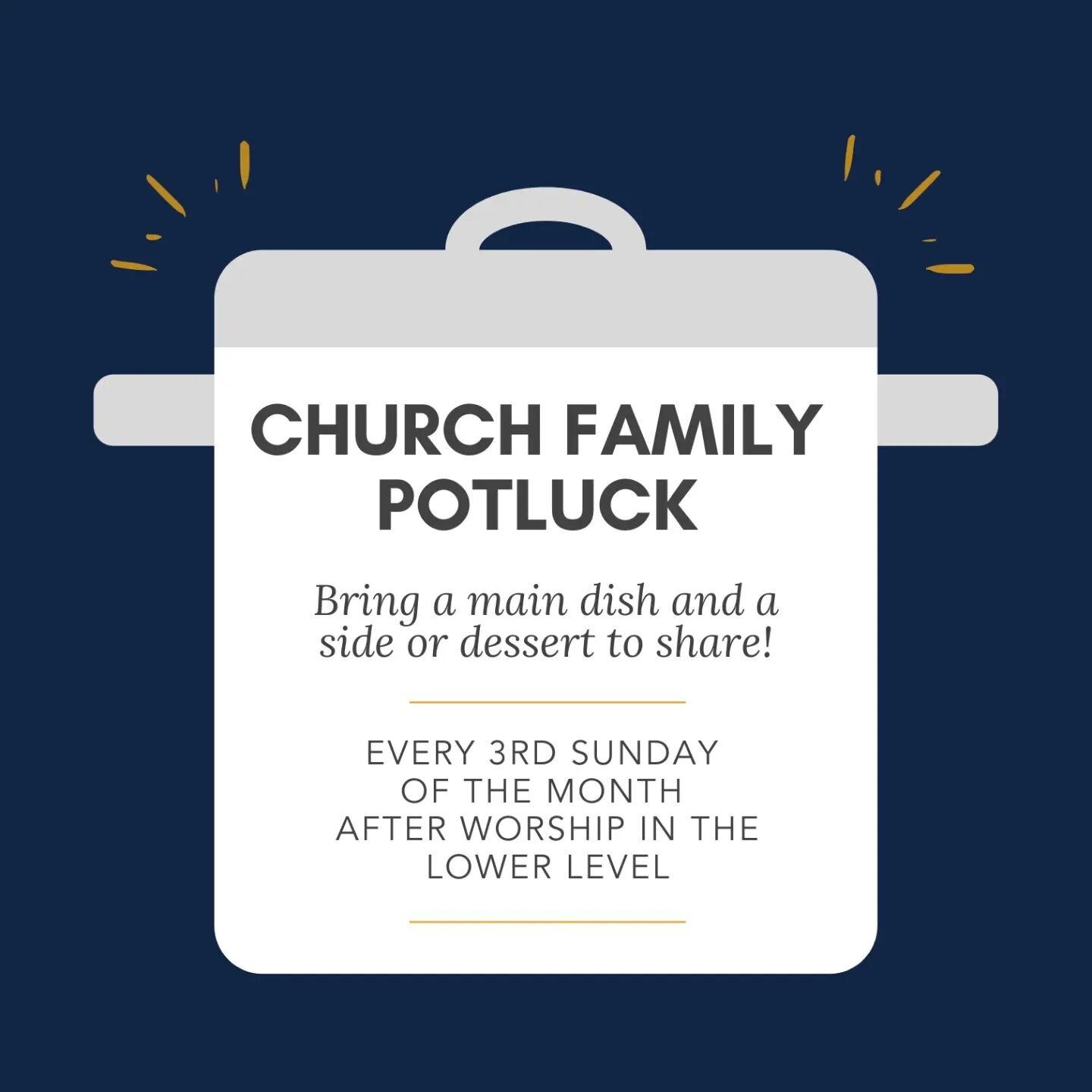 It's time to share a meal together THIS Sunday - as we do once a month after worship! Bring something to share and join us in the lower level for some yummy food and time with friends! 
#forwilm #ccwilm