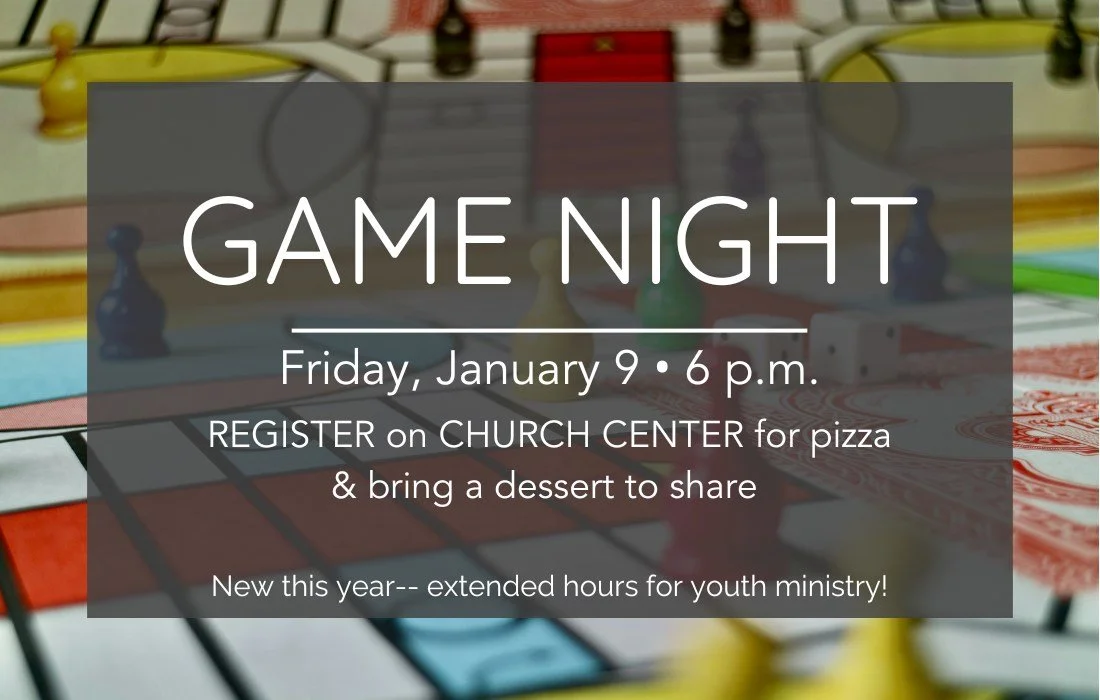 It's time for our annual game night for the whole church family! See you on Friday night - and don't forget to register! #forwilm