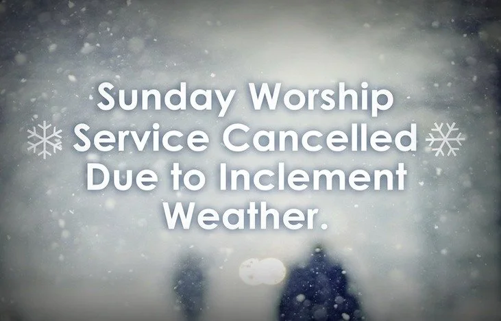 This morning&rsquo;s worship service has been cancelled. Stay warm!