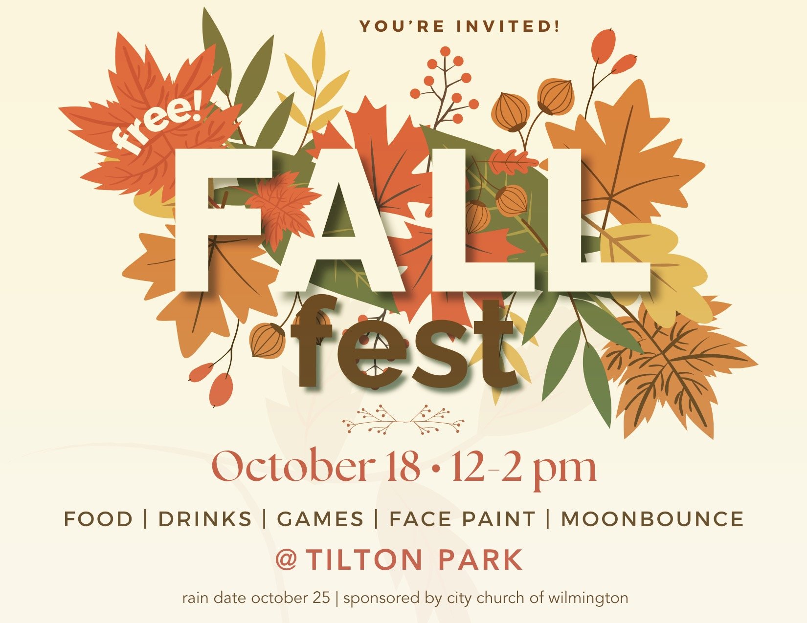 It's that time of year again! FALL FEST is coming to Tilton Park in just over 2 weeks! Join us from some autumnal fun!!! #forwilm