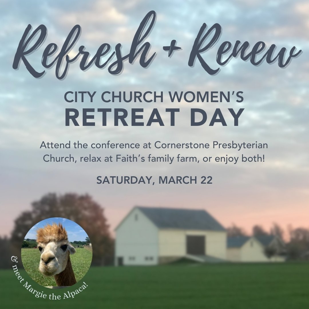 Today is the last day to register for the Women's Conference! Join us for the whole day or just the morning or afternoon. Either way, let's be refreshed together! (Visit church center for registration details)