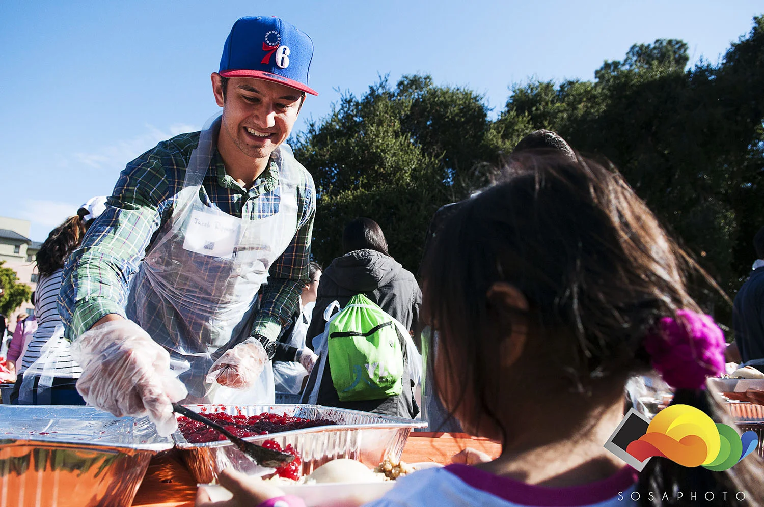 The reward of suppling Thanksgiving for the children & their families.