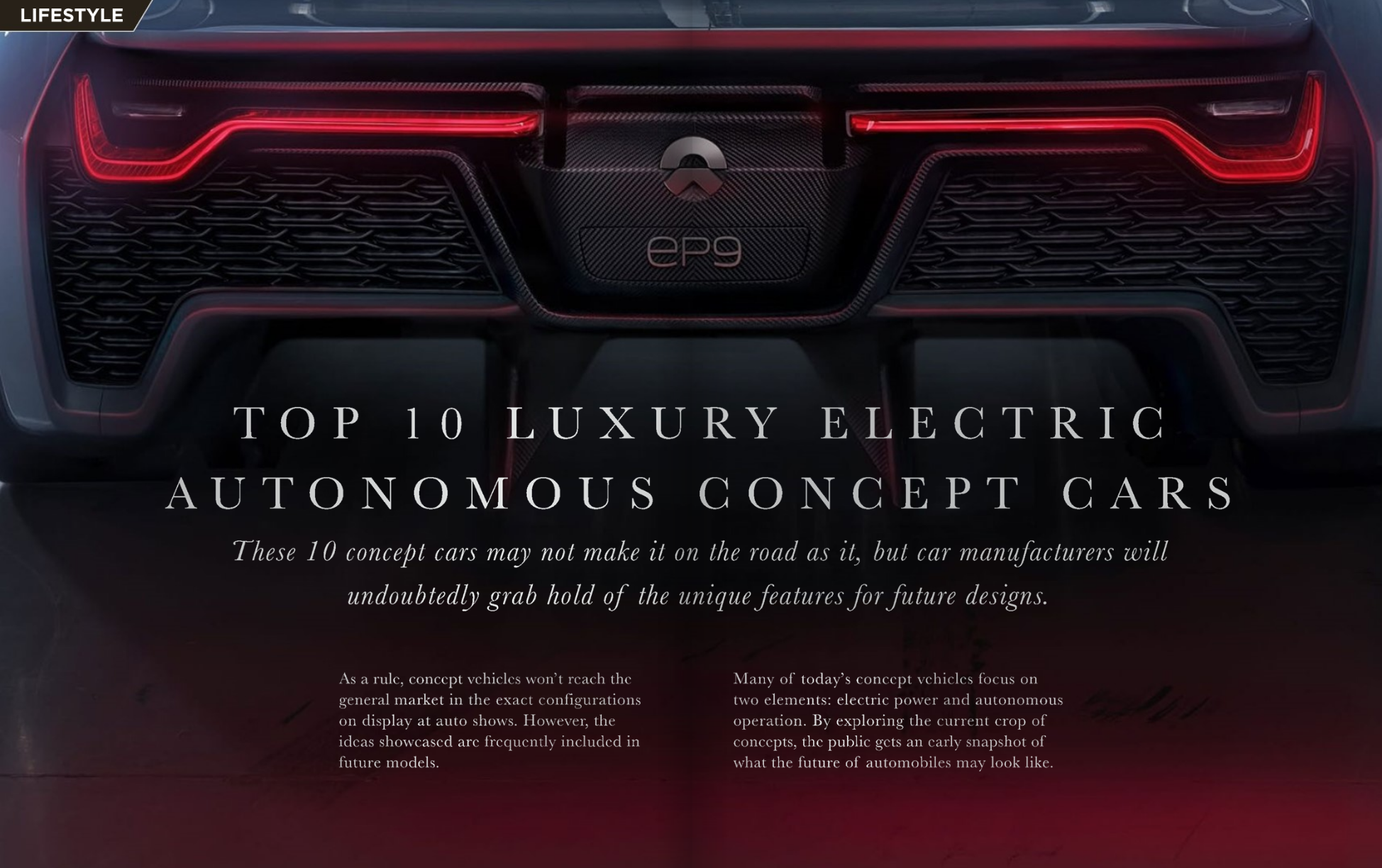 Luxury Electric Autonomous Concept Cars