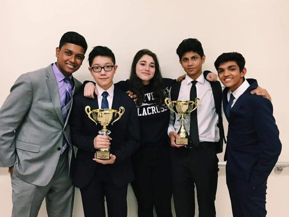 Novice PF Finalists & Varsity at Ridge Mohammad Ullah, Jeremy Lee, Inbar Pe'er, Tom Karim, Mahesh Saha