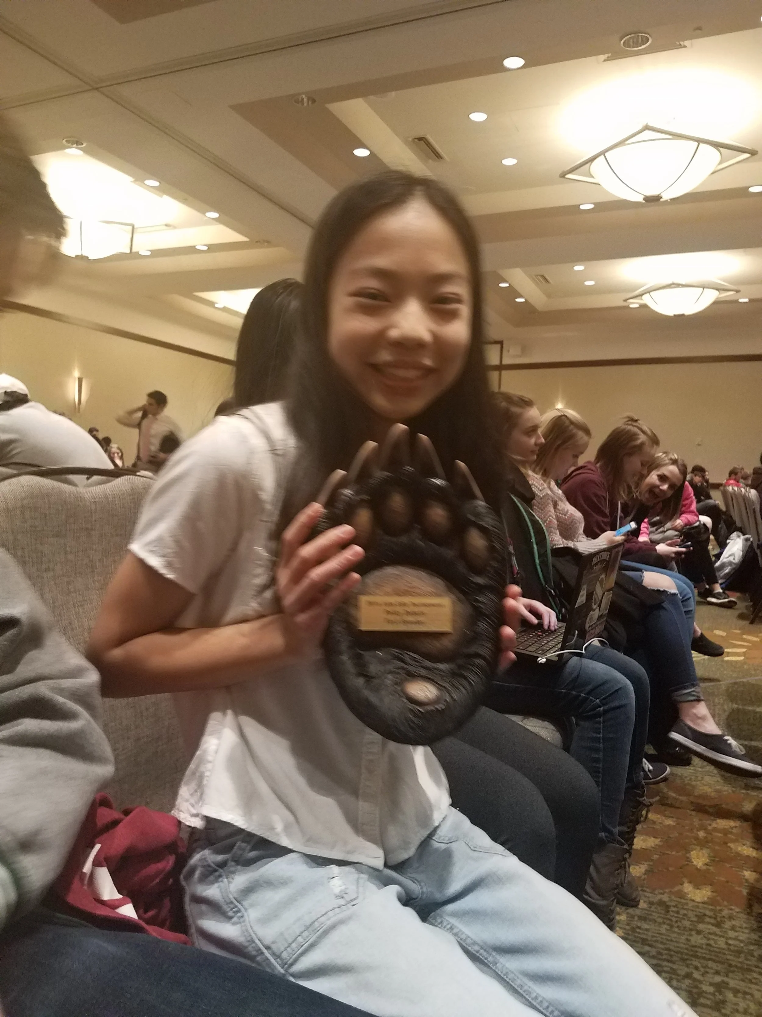 Luola Chen - Top Speaker in Policy Debate at the Blake Tournament Jenny Han, her partner, was 2nd Speaker! Way to go girls!